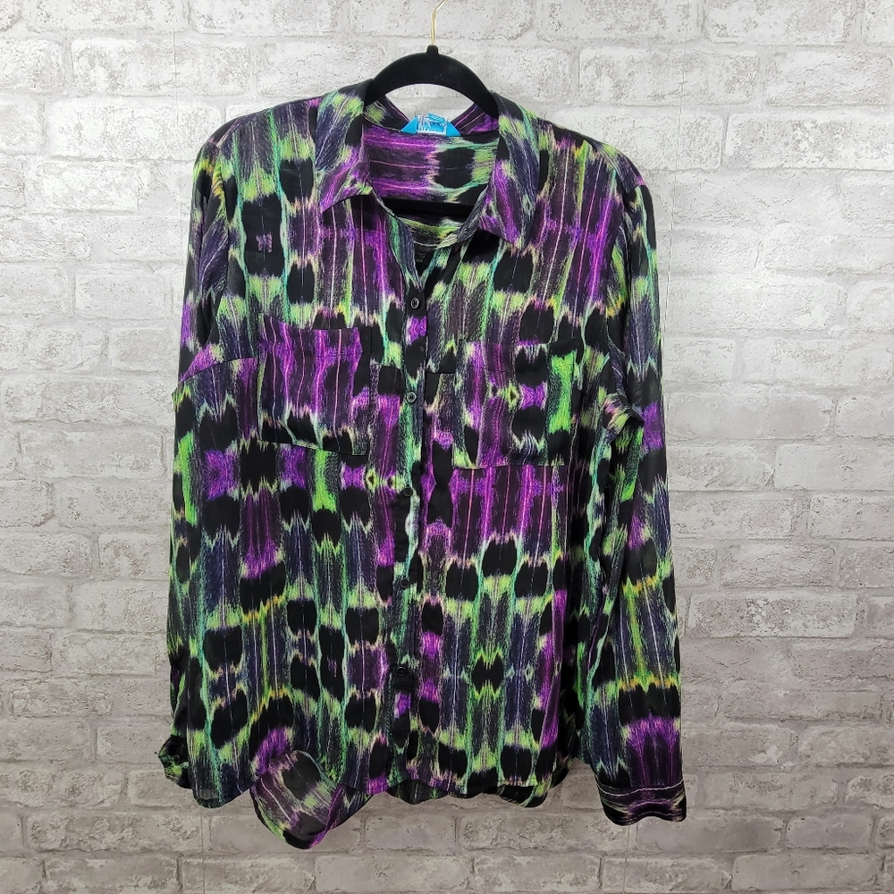 LAmore button down top women's XL